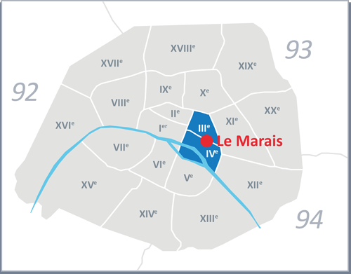 QUARTIER DU MARAIS - PARIS IIIe
